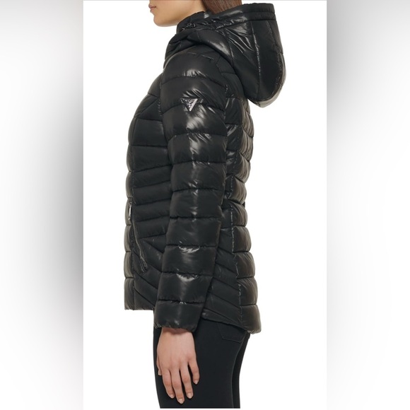 GUESS Women's Mid-Weight Hooded Balck Jacket Size 1X NWT - Picture 5 of 16